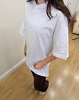 Oversize T-Shirt Beyaz Kadın