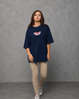 Oversize Baskılı T-Shirt Kadın Karpuz Dilim