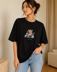 Oversize Baskılı T-Shirt Kadın Custom Club
