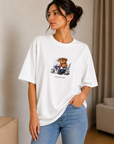 Oversize Baskılı T-Shirt Kadın Custom Club
