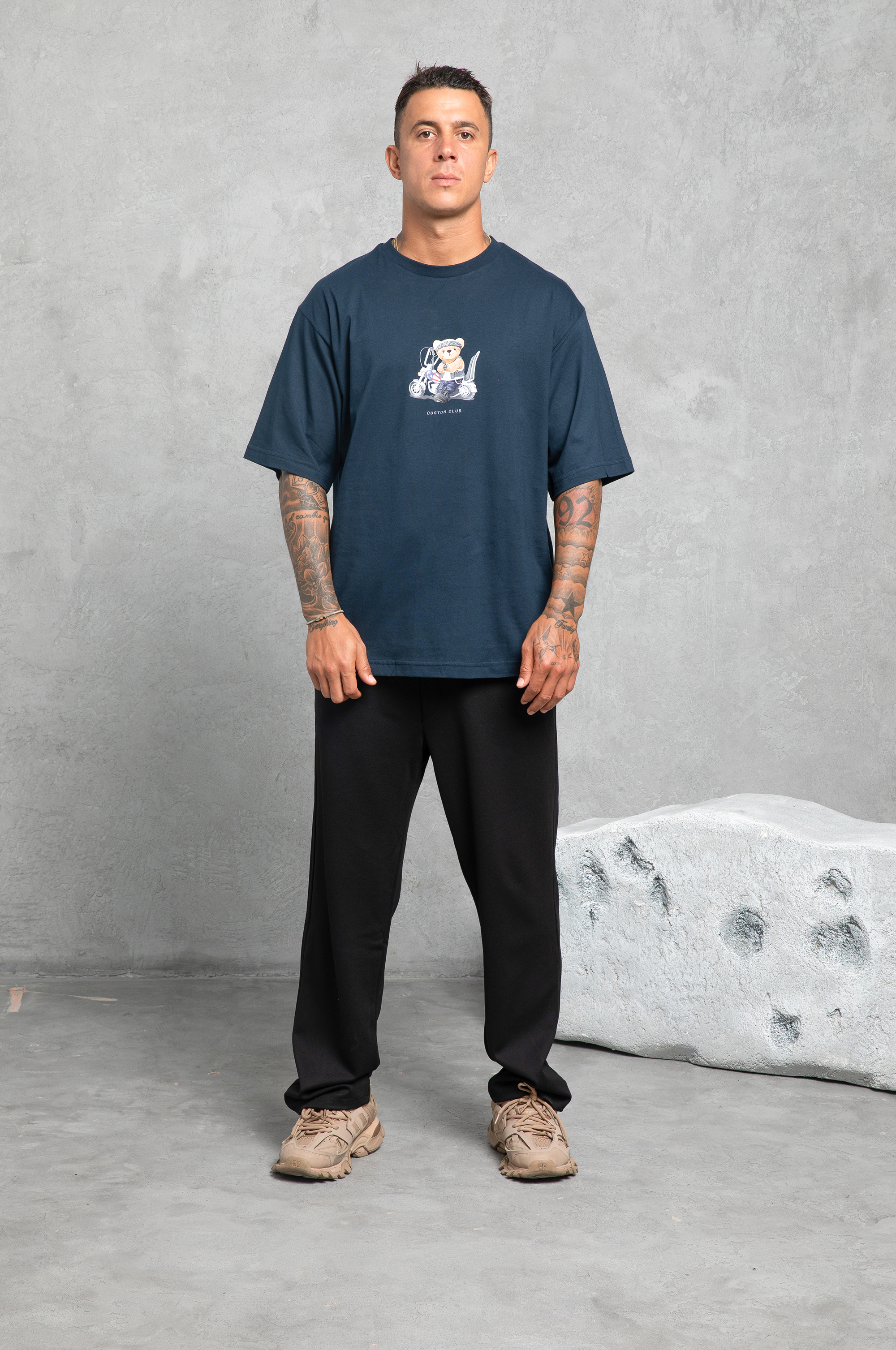 Oversize Baskılı T-Shirt Erkek