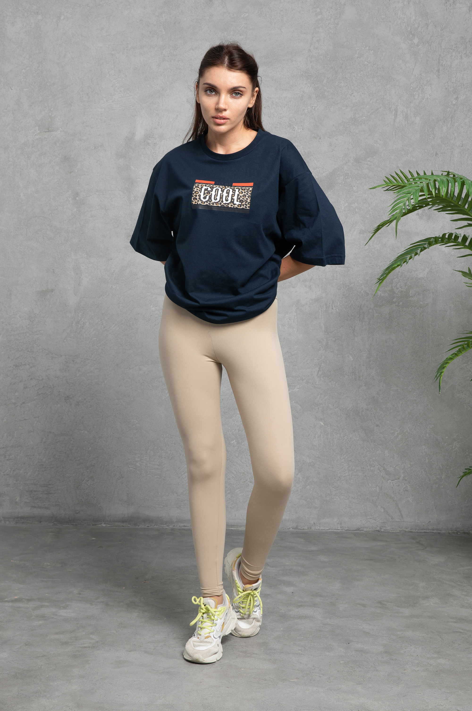 Oversize Baskılı T-Shirt Kadın