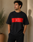 Oversize T-Shirt Siyah Milli Takım