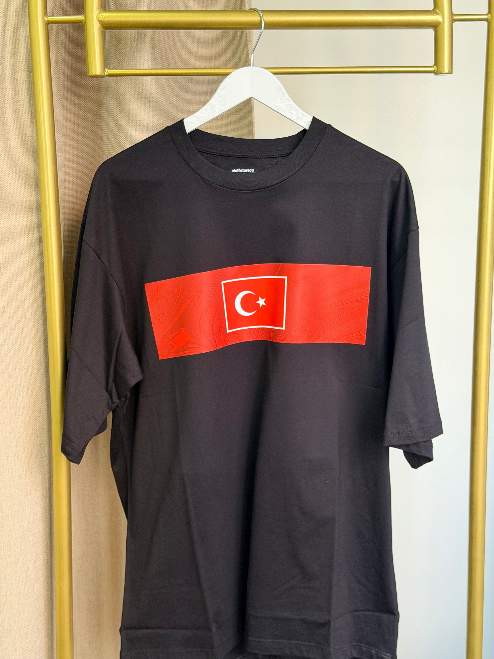 Oversize T-Shirt Siyah Milli Takım