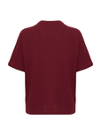 Oversize T-Shirt Bordo Kadın