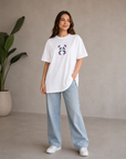 Oversize Baskılı T-Shirt Kadın Panda