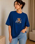 Oversize Baskılı T-Shirt Kadın Custom Club