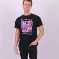 Baskılı T-Shirt Black Pink