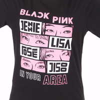 Baskılı T-Shirt Black Pink